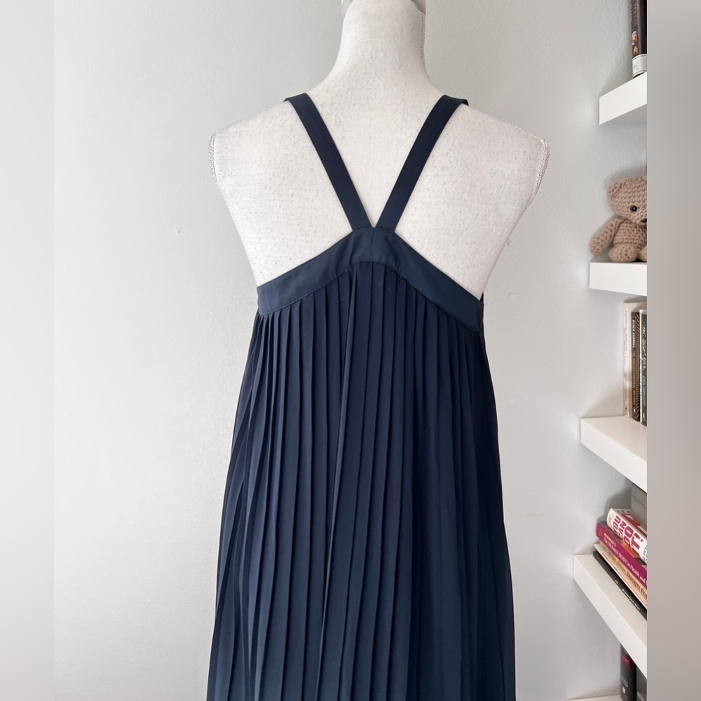 Michael Kors navy pleated maxi dress size small - Picture 14 of 14